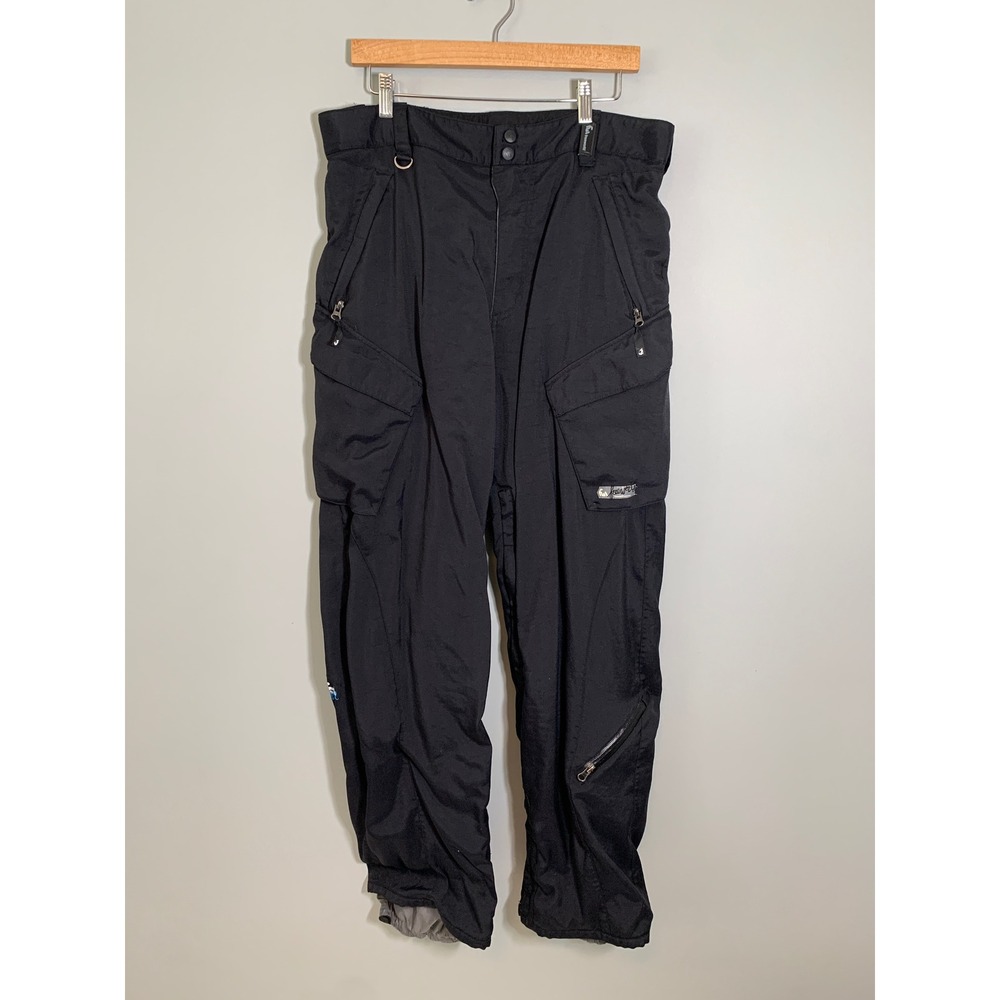 Freeworld Snow Pants Women Large Black Waterproof 2000mm Cargo Ski Snowboard